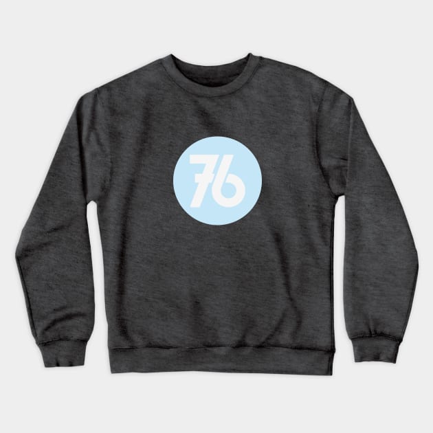 76-blue Crewneck Sweatshirt by bembureda